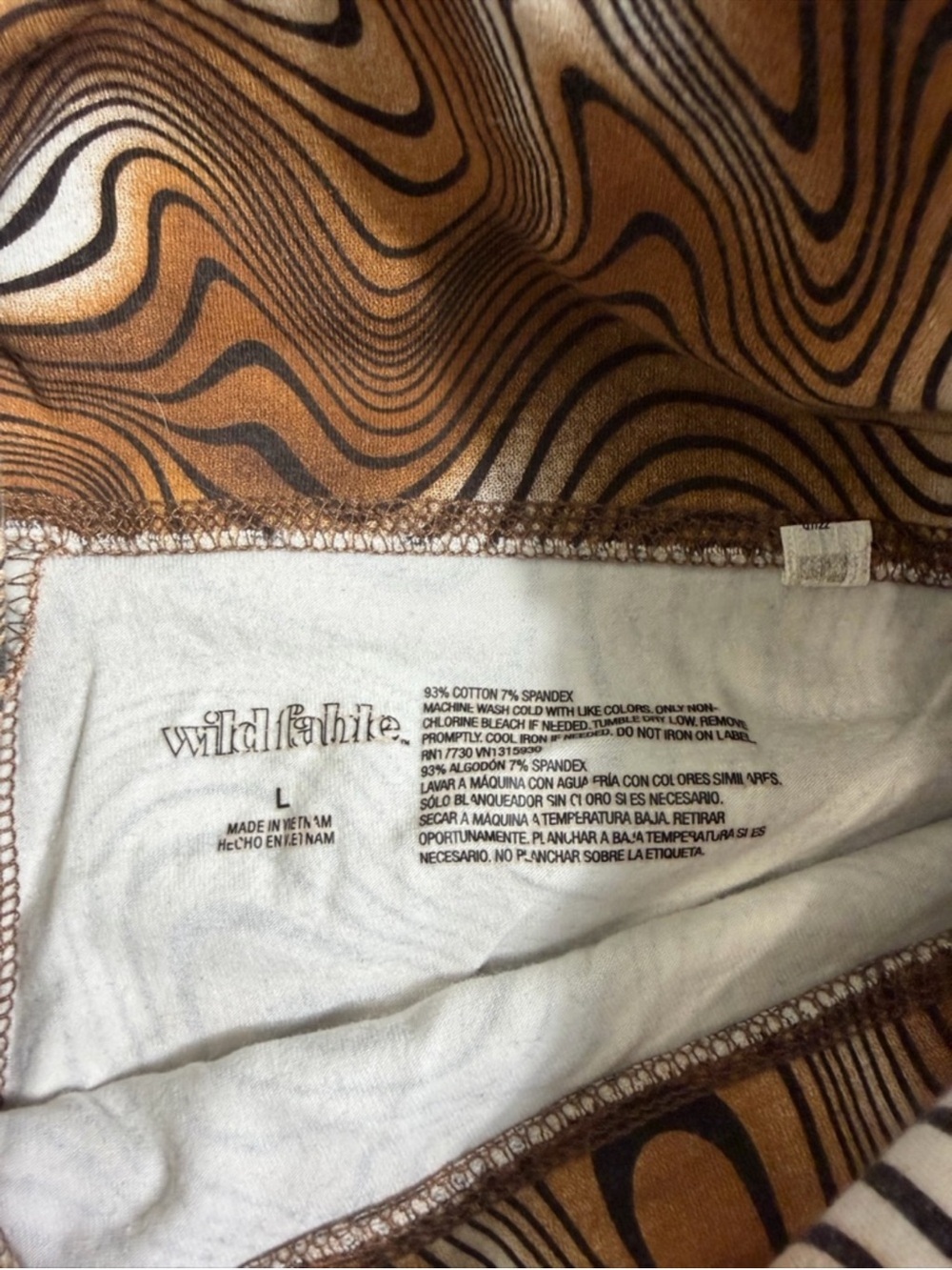 wild fable Brown & White Swirl Print Pants - Picture 5 of 6
